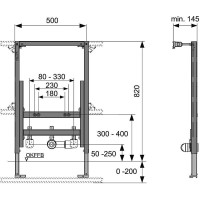 Инсталляция для установки биде TECE TECEprofil 9330005