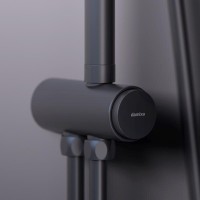 Душевой гарнитур Damixa Scandinavian Pure, с верхним душем, черный матовый, 936000300