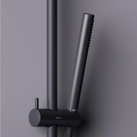 Душевой гарнитур Damixa Scandinavian Pure, с верхним душем, черный матовый, 936000300