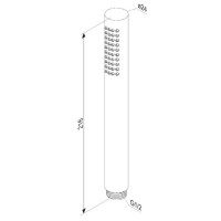 Душевая лейка Damixa Scandinavian Pure 936020300, 1 режим струи, цвет черный матовый