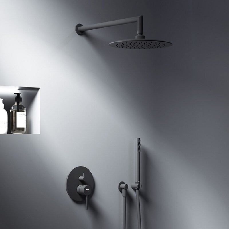 Душевая система Damixa Scandinavian Pure, 936520300, цвет черный матовый