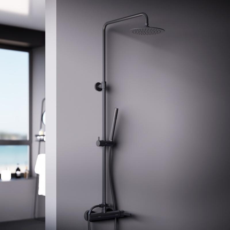 Душевая система Damixa Scandinavian Pure 936710300, цвет черный матовый