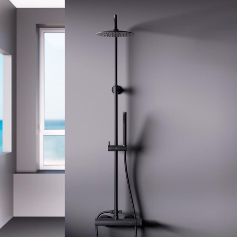 Душевая система Damixa Scandinavian Pure 936710300, цвет черный матовый