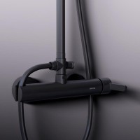 Душевая система Damixa Scandinavian Pure 936710300, цвет черный матовый