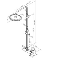 Душевая система Damixa Scandinavian Pure 936710300, цвет черный матовый