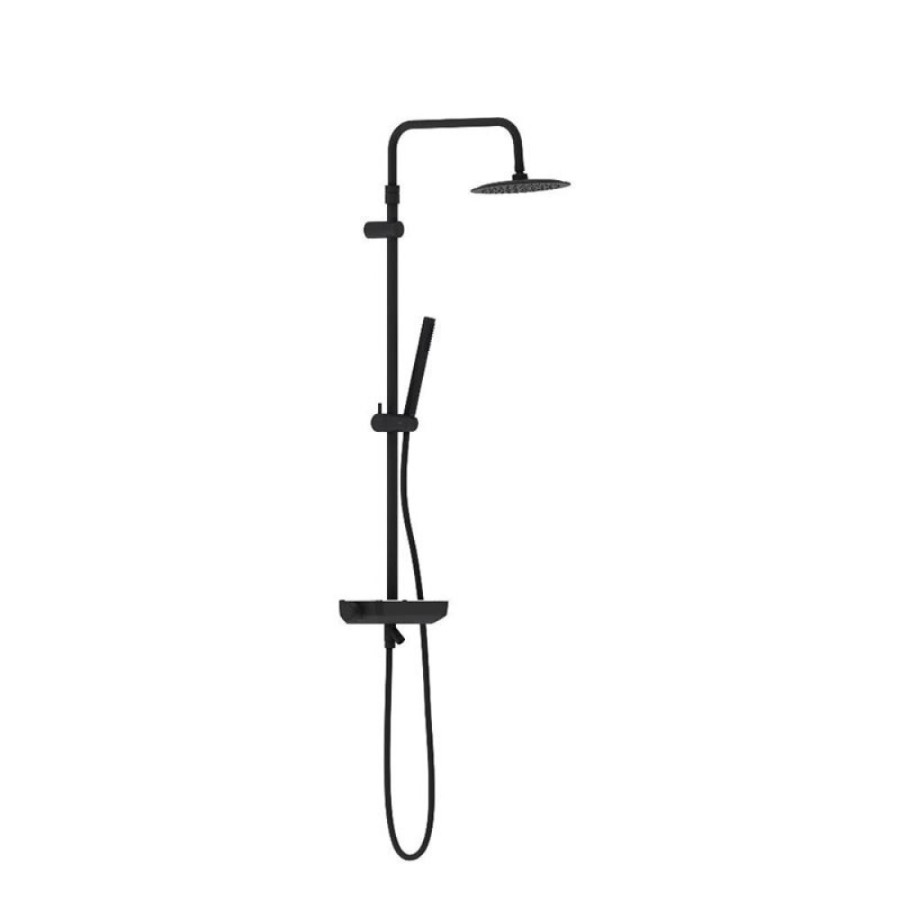 Душевая система Damixa Scandinavian Pure, с изливом, цвет черный матовый, 936730300