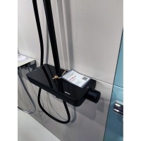 Душевая система Damixa Scandinavian Pure, термостатическая, с изливом, черный матовый, 936760300