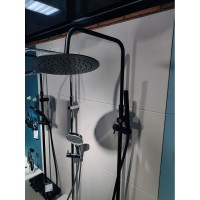 Душевая система Damixa Scandinavian Pure, термостатическая, с изливом, черный матовый, 936760300