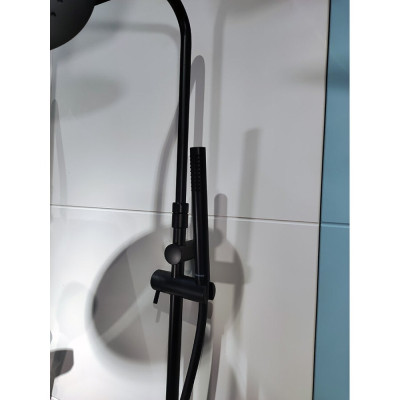 Душевая система Damixa Scandinavian Pure, термостатическая, с изливом, черный матовый, 936760300