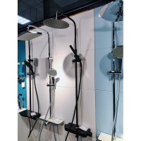Душевая система Damixa Scandinavian Pure, термостатическая, с изливом, черный матовый, 936760300