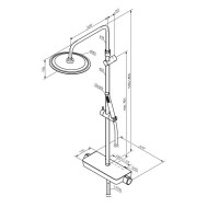Душевая система Damixa Scandinavian Pure 936780300, цвет черный матовый