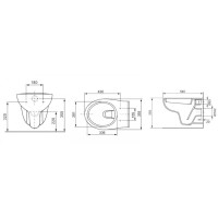 Инсталляция для унитаза TECE Base 9400406.WC1 с унитазом TECE V04 с кнопкой смыва TECEbase, хром глянцевый