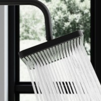Верхний душ Damixa Merkur 940050300, 31 х 20 см, черный матовый