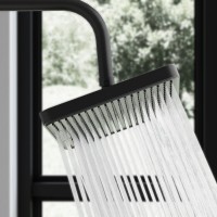 Душевая система Damixa Merkur 940730300, термостатическая, черный матовый