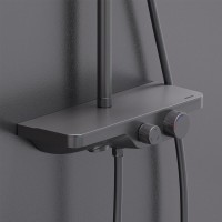 Душевая система Damixa Apollo 947730300, цвет черный матовый