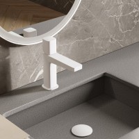 Смеситель для раковины WasserKRAFT Saale, белый матовый, 9503