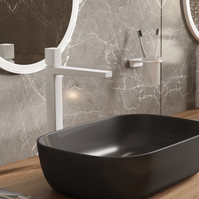 Смеситель для раковины WasserKRAFT Saale, белый матовый, 9503H