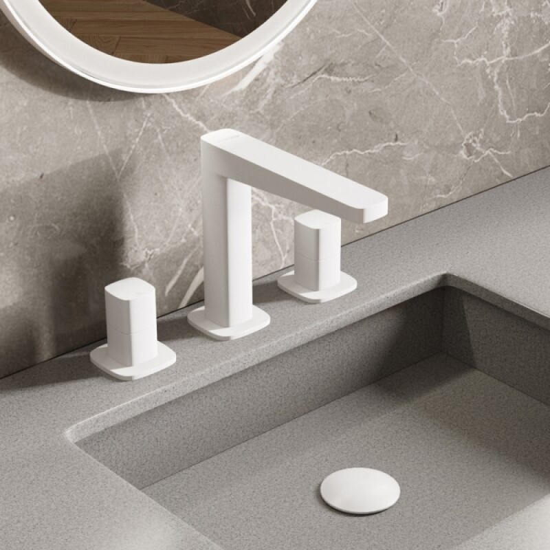 Смеситель для раковины WasserKRAFT Saale, белый матовый, 9535