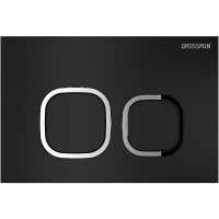 Комплект Grossman Cosmo 97.4411SQ.02.210, инсталляция 900.K31.01.000 с безободковым унитазом GR-4411SQ белый, смыв торнадо, сиденье микролифт, клавиша смыва черная матовая 700.K31.02.210.210