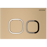 Комплект Grossman Cosmo 97.4411SQ.02.310, инсталляция 900.K31.01.000 с безободковым унитазом GR-4411SQ белый, смыв торнадо, сиденье микролифт, клавиша смыва золото матовое 700.K31.02.310.310