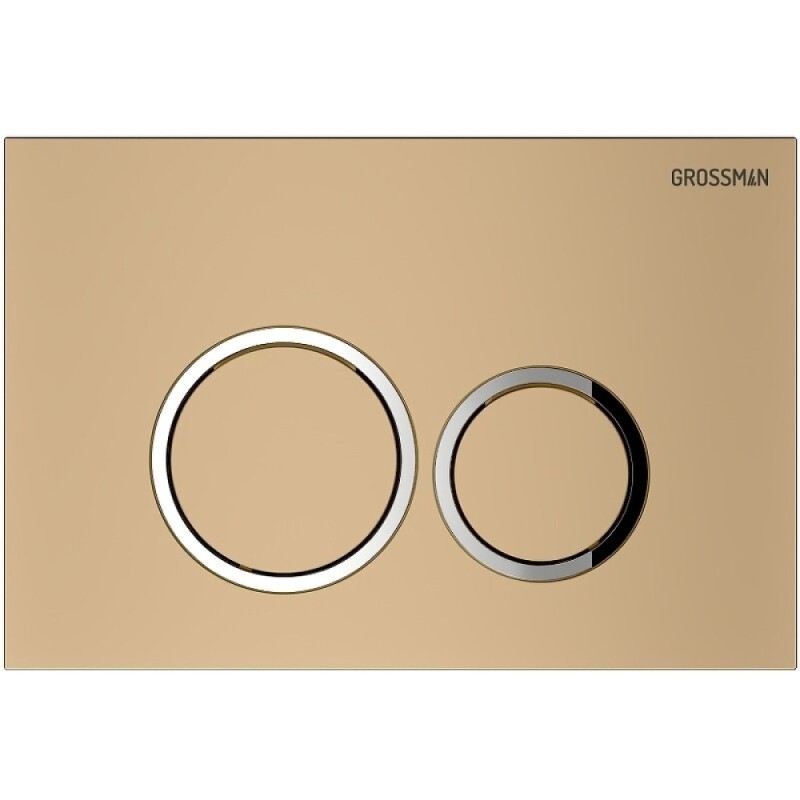 Комплект Grossman Galaxy 97.4414S.01.310, инсталляция 900.K31.01.000 с безободковым унитазом GR-4414S белый, сиденье микролифт, клавиша смыва золото маовое 700.K31.01.310.310
