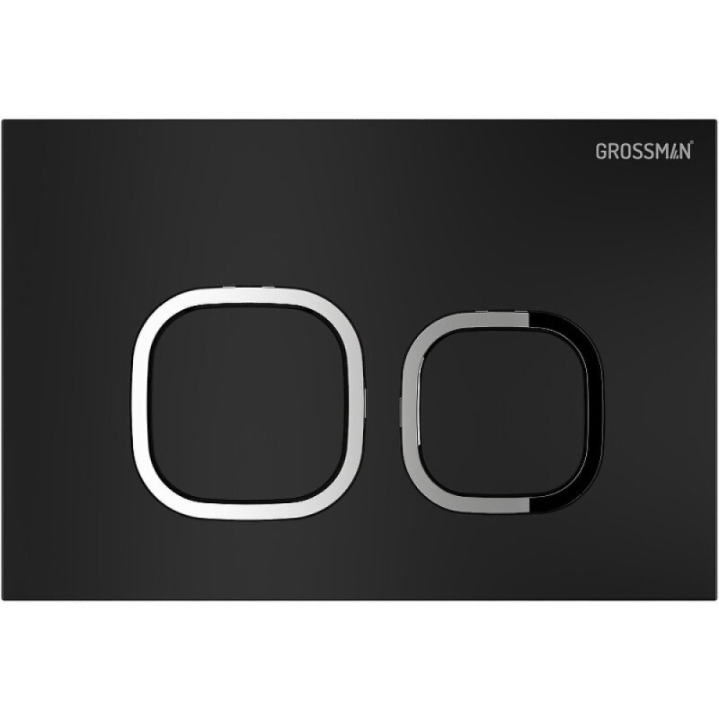 Комплект Grossman Cosmo 97.4414S.02.210, инсталляция 900.K31.01.000 с безободковым унитазом GR-4414S белый, сиденье микролифт, клавиша смыва черный матовый 700.K31.02.210.210