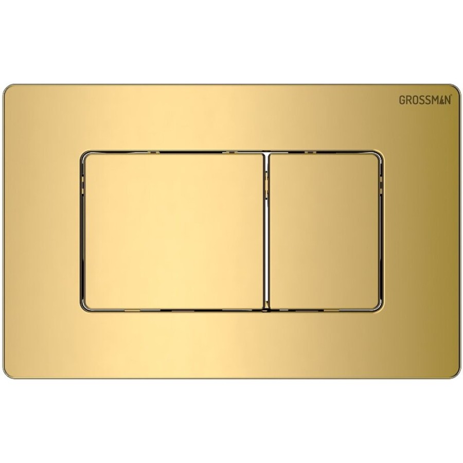 Комплект Grossman Classic 97.4414S.04.32M, инсталляция 900.K31.01.000 с безободковым унитазом GR-4414S белый, сиденье микролифт, клавиша смыва золото сатин 700.K31.04.32M.32M