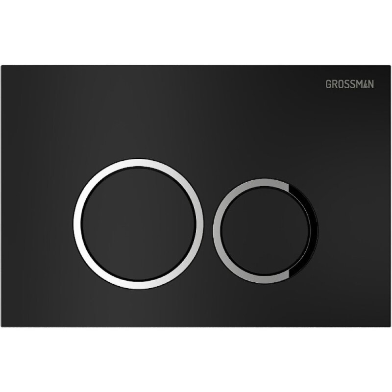 Комплект Grossman Galaxy 97.4440S.01.210, инсталляция 900.K31.01.000 с безободковым унитазом GR-4440S белый, сиденье микролифт, клавиша смыва черный матовый 700.K31.01.210.210
