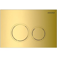 Комплект Grossman Galaxy 97.4441S.01.310, инсталляция 900.K31.01.000 с безободковым унитазом GR-4441S белый, сиденье микролифт, клавиша смыва золото матовое 700.K31.01.310.310