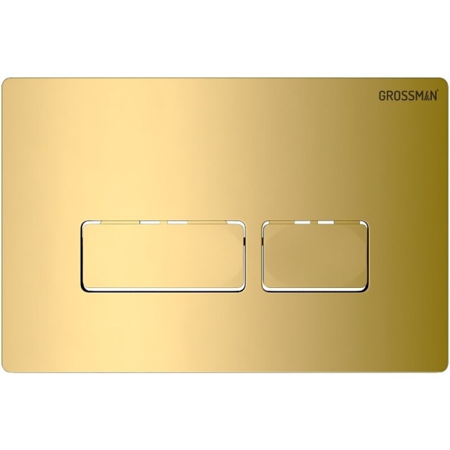 Комплект Grossman Pragma 97.4447S.03.300, инсталляция 900.K31.01.000 с безободковым унитазом GR-4447S белый, сиденье микролифт, клавиша смыва золото глянцевое 700.K31.03.300.300