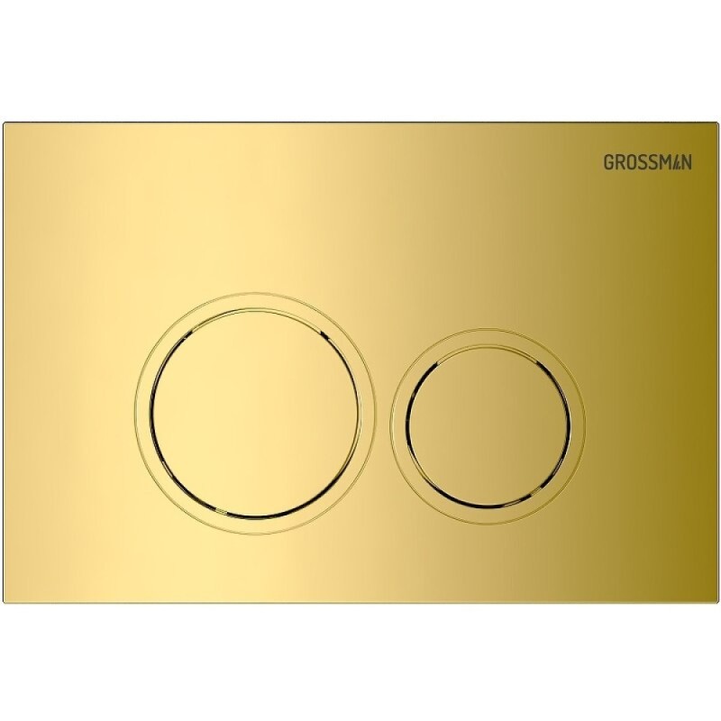 Комплект Grossman Galaxy 97.4455GMS.01.300, инсталляция 900.K31.01.000 с безободковым унитазом GR-4455GMS серый матовый, сиденье микролифт, клавиша смыва золото глянцевое 700.K31.01.300.300