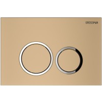 Комплект Grossman Galaxy 97.4455GMS.01.310, инсталляция 900.K31.01.000 с безободковым унитазом GR-4455GMS серый матовый, сиденье микролифт, клавиша смыва золото матовое 700.K31.01.310.310