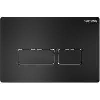 Комплект Grossman Pragma 97.4455GMS.03.210, инсталляция 900.K31.01.000 с безободковым унитазом GR-4455GMS серый матовый, сиденье микролифт, клавиша смыва черная матовая 700.K31.03.210.210