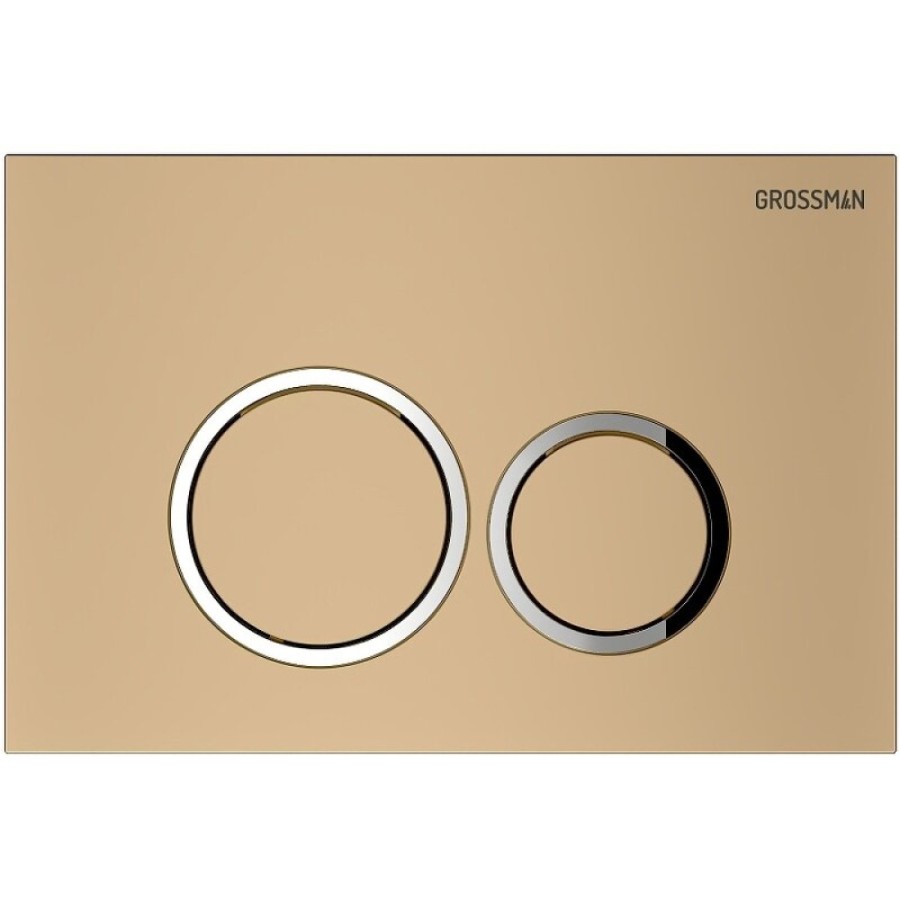 Комплект Grossman Galaxy 97.4455SQ.01.310, инсталляция 900.K31.01.000 с безободковым унитазом GR-4455SQ белый, смыв торнадо, сиденье микролифт, клавиша смыва золото матовое 700.K31.01.310.310