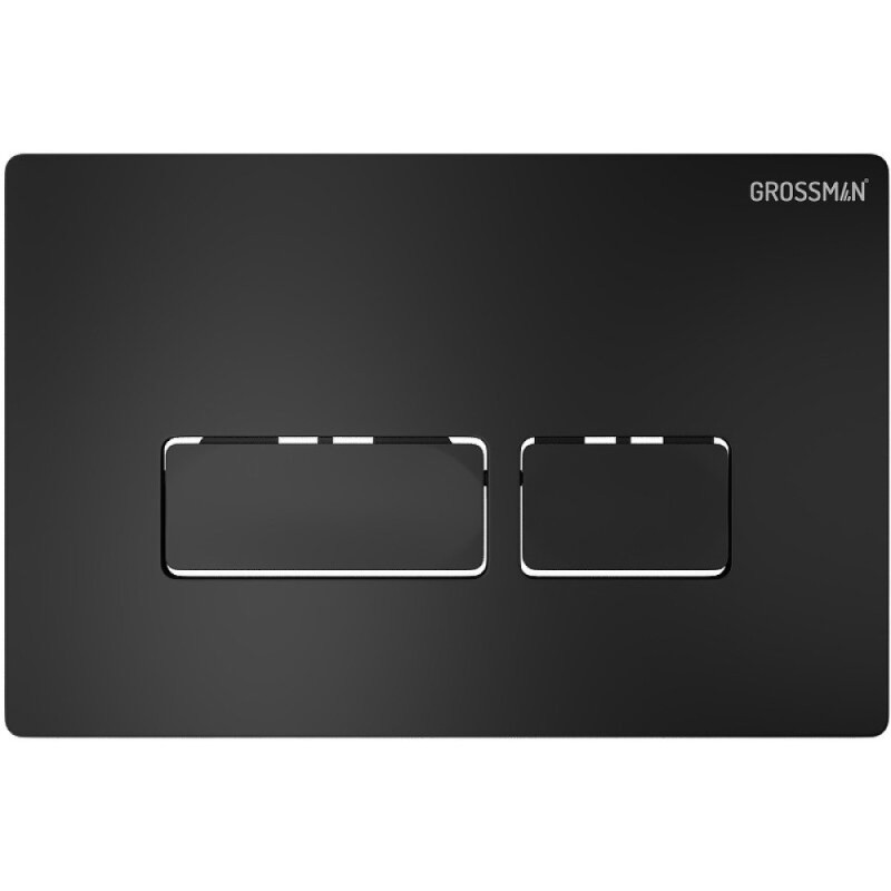 Комплект Grossman Pragma 97.4477S.03.210, инсталляция 900.K31.01.000 с безободковым унитазом GR-4477S белый, сиденье микролифт, клавиша смыва черная матовая 700.K31.03.210.210
