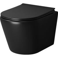 Комплект Grossman Classic 97.4478BMS.04.10M, инсталляция 900.K31.01.000 с безободковым унитазом GR-4478BMS черный матовый, сиденье микролифт, клавиша смыва хром глянцевый 700.K31.04.10M.10M
