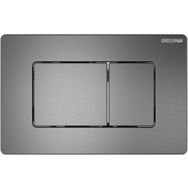 Комплект Grossman Classic 97.4478SQ.04.42M, инсталляция 900.K31.01.000 с безободковым унитазом GR-4478SQ белый, смыв торнадо, сиденье микролифт, клавиша смыва графит сатин 700.K31.04.42M.42M