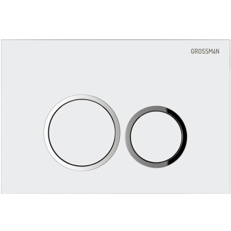 Комплект Grossman Galaxy 97.4479SQ.01.000, инсталляция 900.K31.01.000 с безободковым унитазом GR-4479SQ белый, смыв торнадо, сиденье микролифт, клавиша смыва белая глянцевая 700.K31.01.000.000