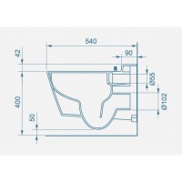 Подвесной унитаз TECEone, электронный, с функцией биде, 9700200