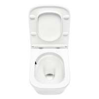 Подвесной безободковый унитаз TECE TeceSpring S 9700996, сиденье с микролифтом, белый