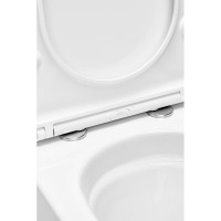 Подвесной безободковый унитаз TECE TeceSpring K 9700997, сиденье микролифт, белый