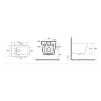 Подвесной безободковый унитаз TECE TeceSpring R 9700998P, смыв торнадо, сиденье микролифт, белый