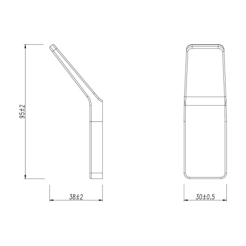 Крючок Lemark Smooth Line, 9712002, 2 штуки, черный матовый
