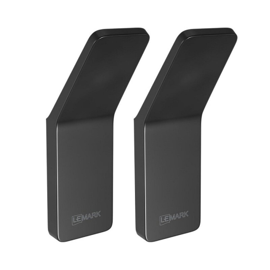 Крючок Lemark Smooth Line, 9712002, 2 штуки, черный матовый
