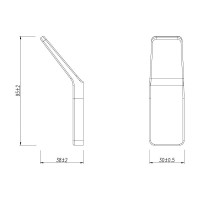 Крючок Lemark Smooth Line, 9716003, 2 штуки, PVD графит
