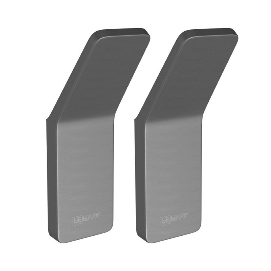 Крючок Lemark Smooth Line, 9716003, 2 штуки, PVD графит