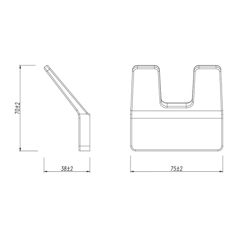 Крючок Lemark Smooth Line, 9716006, двойной, PVD графит
