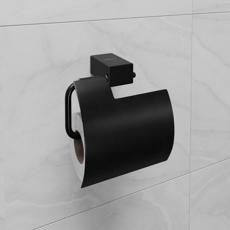 Держатель туалетной бумаги Lemark Smooth Line, 9722011, черный матовый