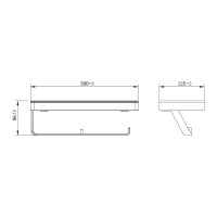 Держатель туалетной бумаги Lemark Glass Line, 9722042, на 2 рулона, с полкой, черный матовый/черное стекло