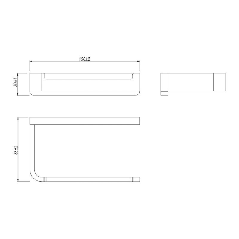 Держатель туалетной бумаги Lemark Smooth Line, 9726009, PVD графит